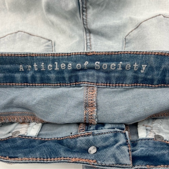 NWT Articles Of Society High Rise Distressed Release Hem Jeans Size 24 Women’s - Picture 2 of 9